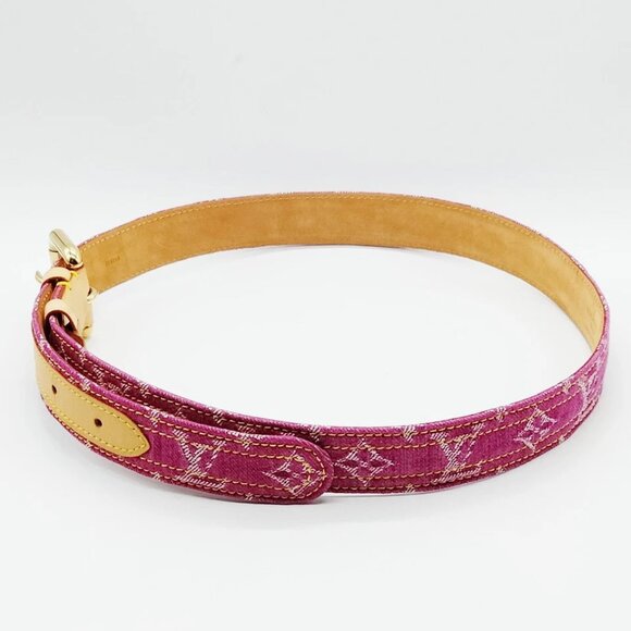 Louis Vuitton Belt Pinks Monogram Denim 500-060225 - Picture 4 of 9